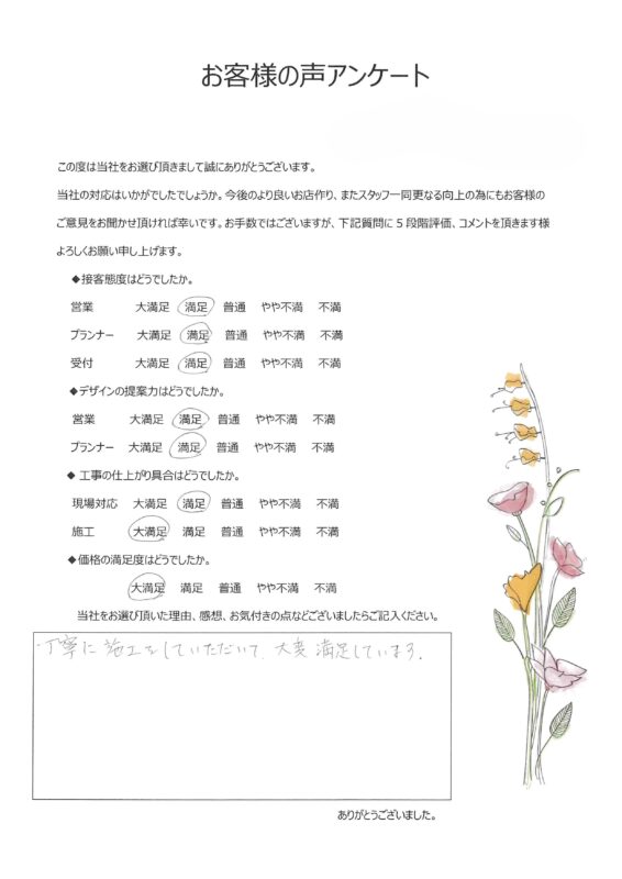 大変満足しています