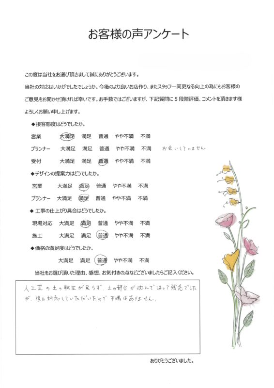 不満はありません