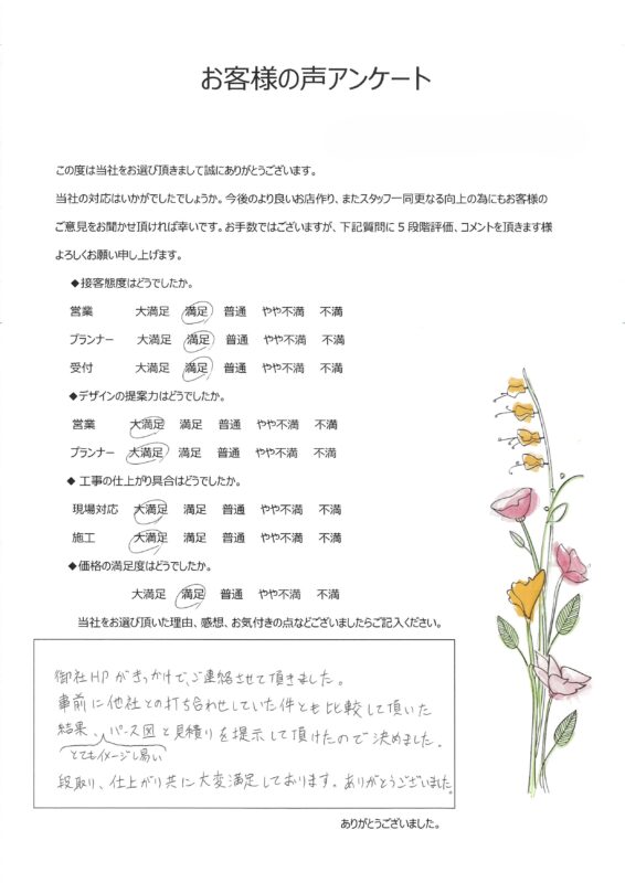 大変満足しております