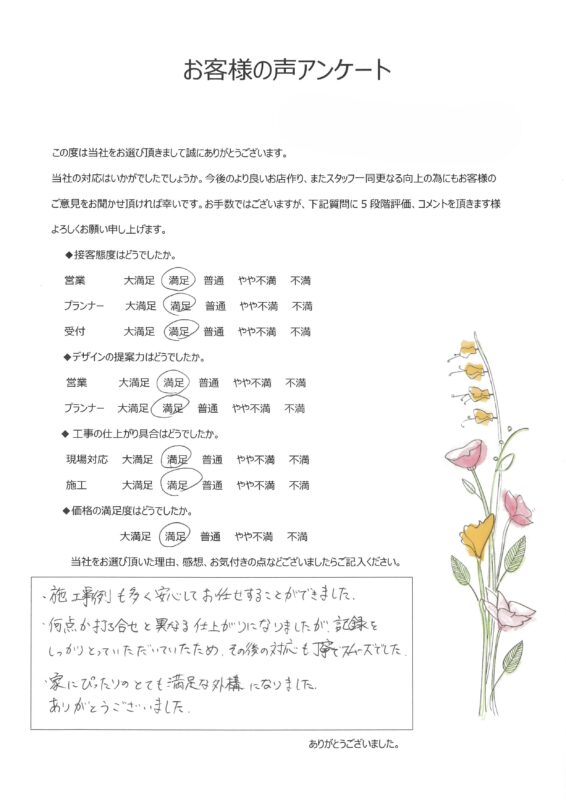 家にぴったりのとても満足な外構になりました